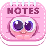 my cute sticky notes on homescreen android application logo